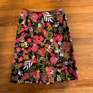 Hobbs Floral Corduroy Skirt
